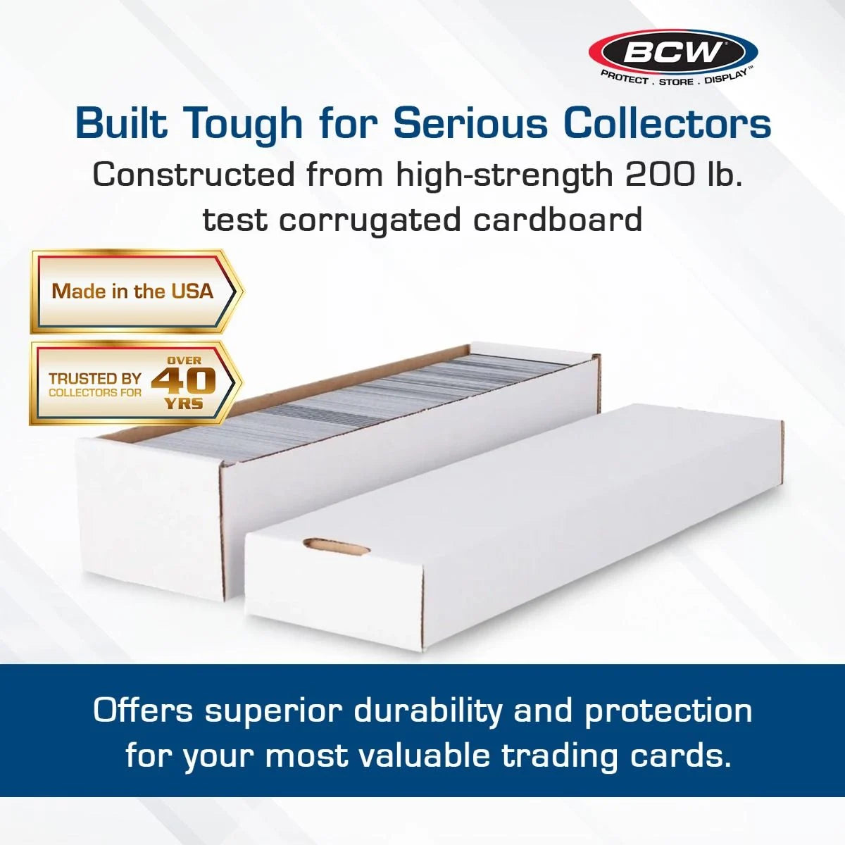 BCW: Single Row Cardboard Storage Box (2 Piece) - 800ct