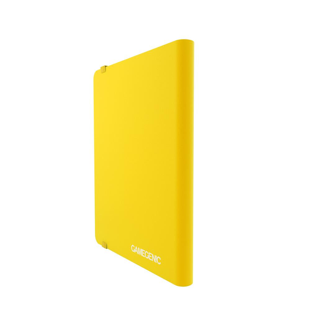Gamegenic Casual 18-Pocket Album in yellow, designed for storing trading cards securely and stylishly.