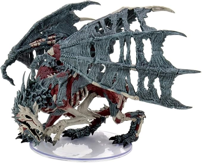 Premium Dungeons & Dragons Boneyard Green Dracolich miniature with intricate detailing and dynamic pose, perfect for tabletop gaming.