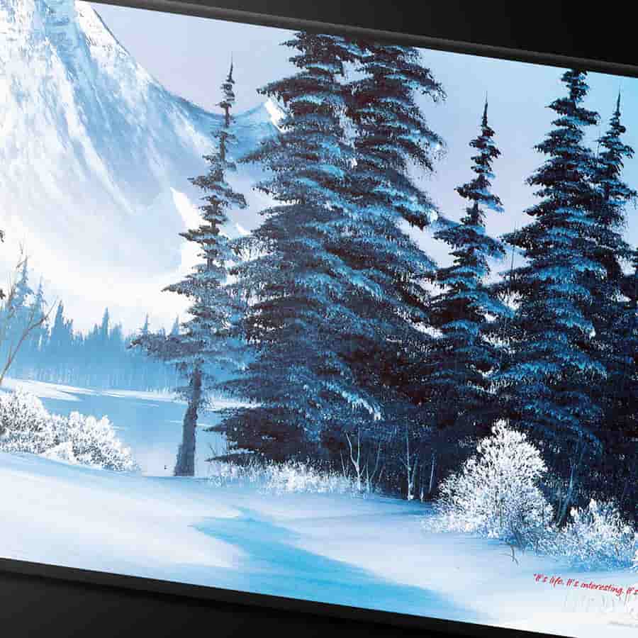 Ultra Pro Playmat: Bob Ross - Winter Paradise - Black Stitched Edge