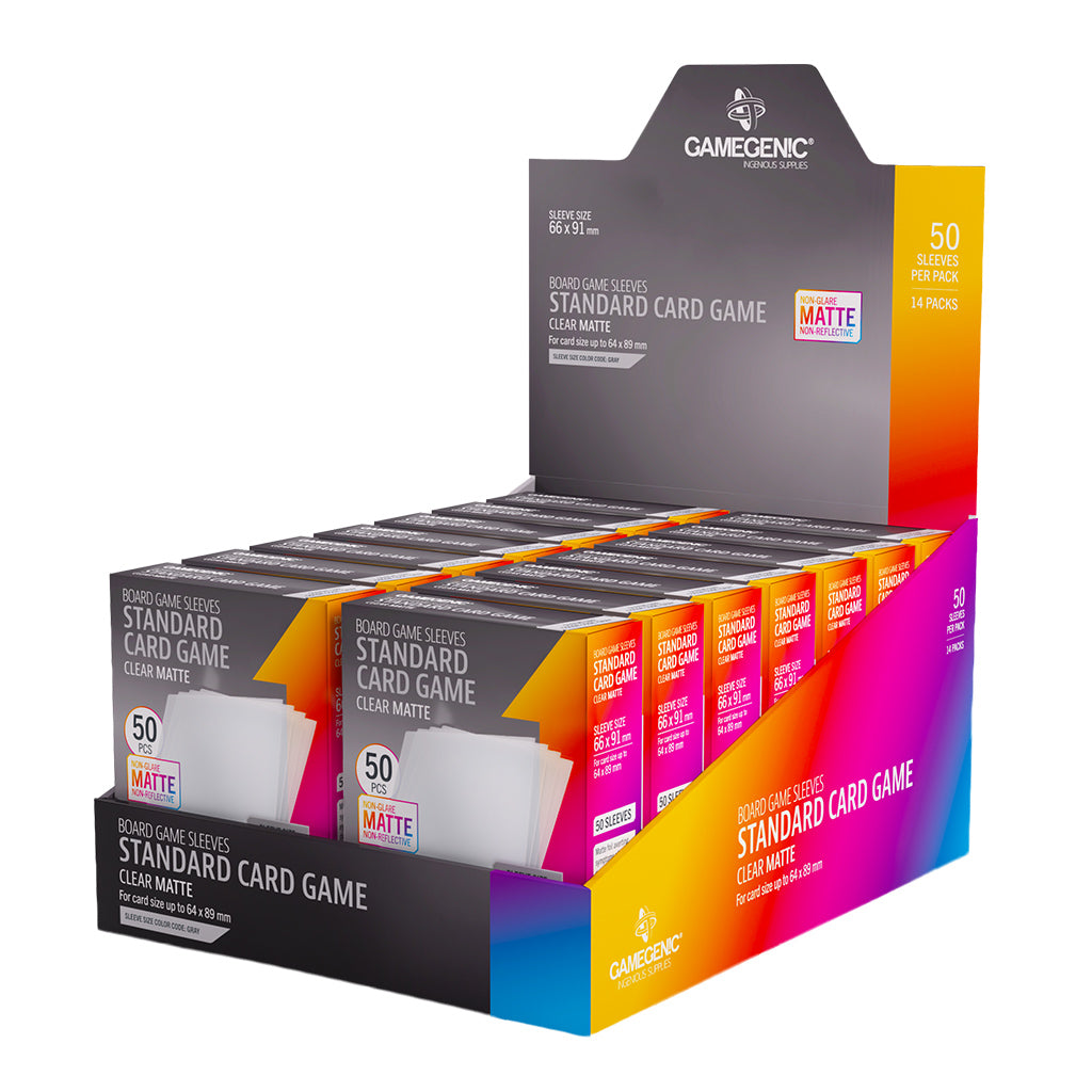 Board Game Sleeves: Standard Card Game - Clear Matte