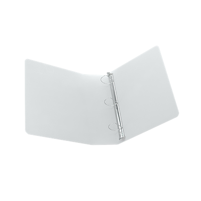 Gamegenic Prime Ring-Binder in white, featuring a sleek design with three metal rings for secure document storage.