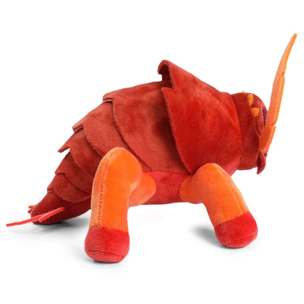 Dungeons & Dragons Rust Monster plush toy by Kidrobot, featuring vibrant red and orange colors with detailed textures.