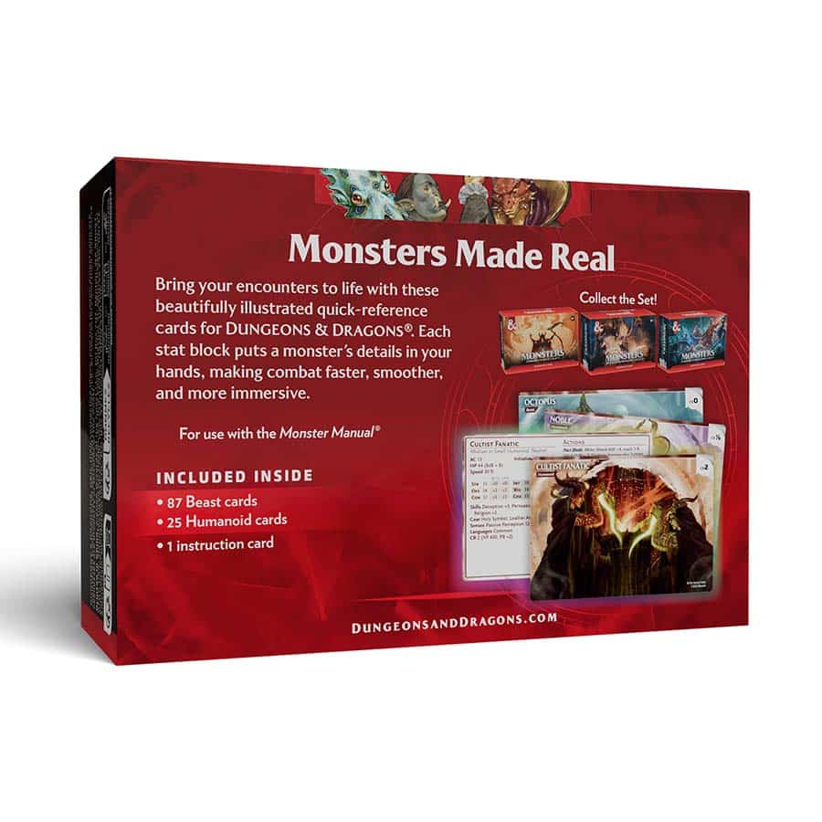 Dungeons & Dragons 5e: Reference Cards - Monsters - Animals and NPCs (CR 0-5)