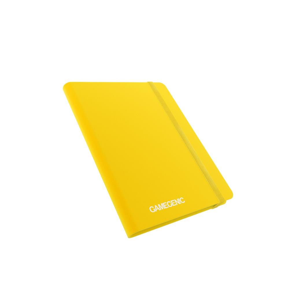 Gamegenic Casual 18-Pocket album in vibrant yellow, designed for organizing trading cards and collectibles.