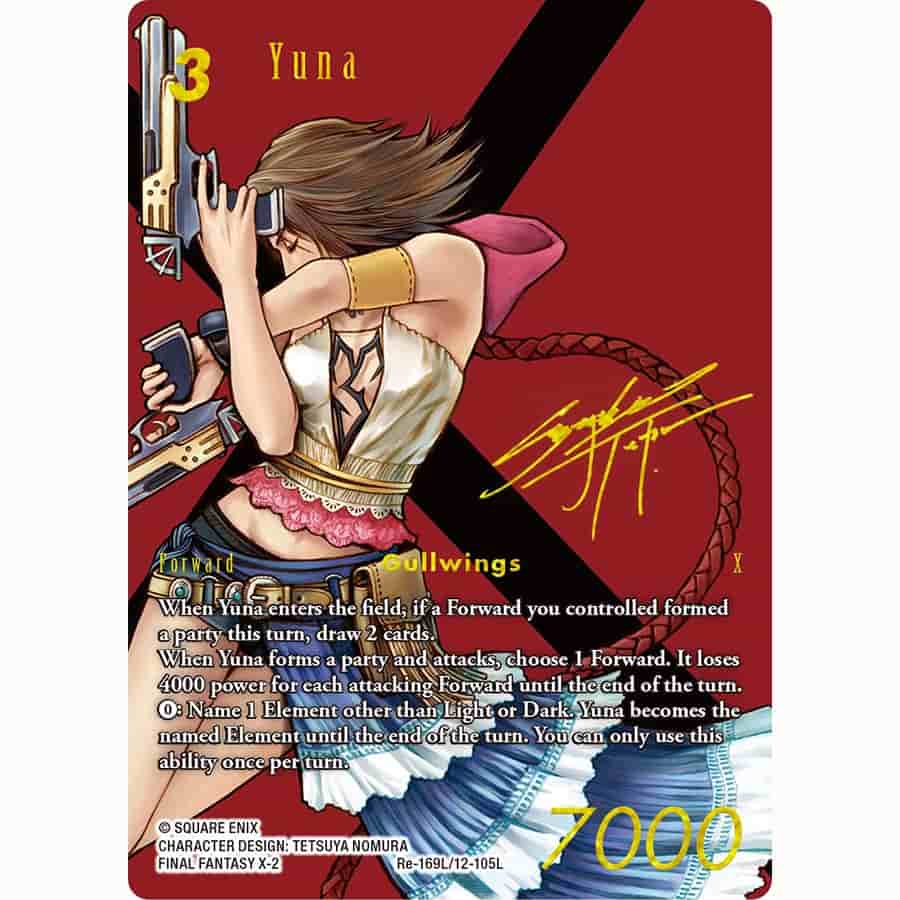 Final Fantasy TCG Legacy Collection Booster featuring Yuna card with unique abilities and artwork, 20-count pack.