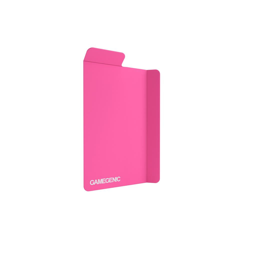 Gamegenic Deck Holder 100+ in pink, designed for securely storing and organizing trading cards and game decks.