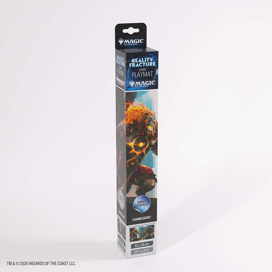 Magic: The Gathering | Reality Fracture Shiny Playmat - Ajani Path Vengeance Ajani Counterattack