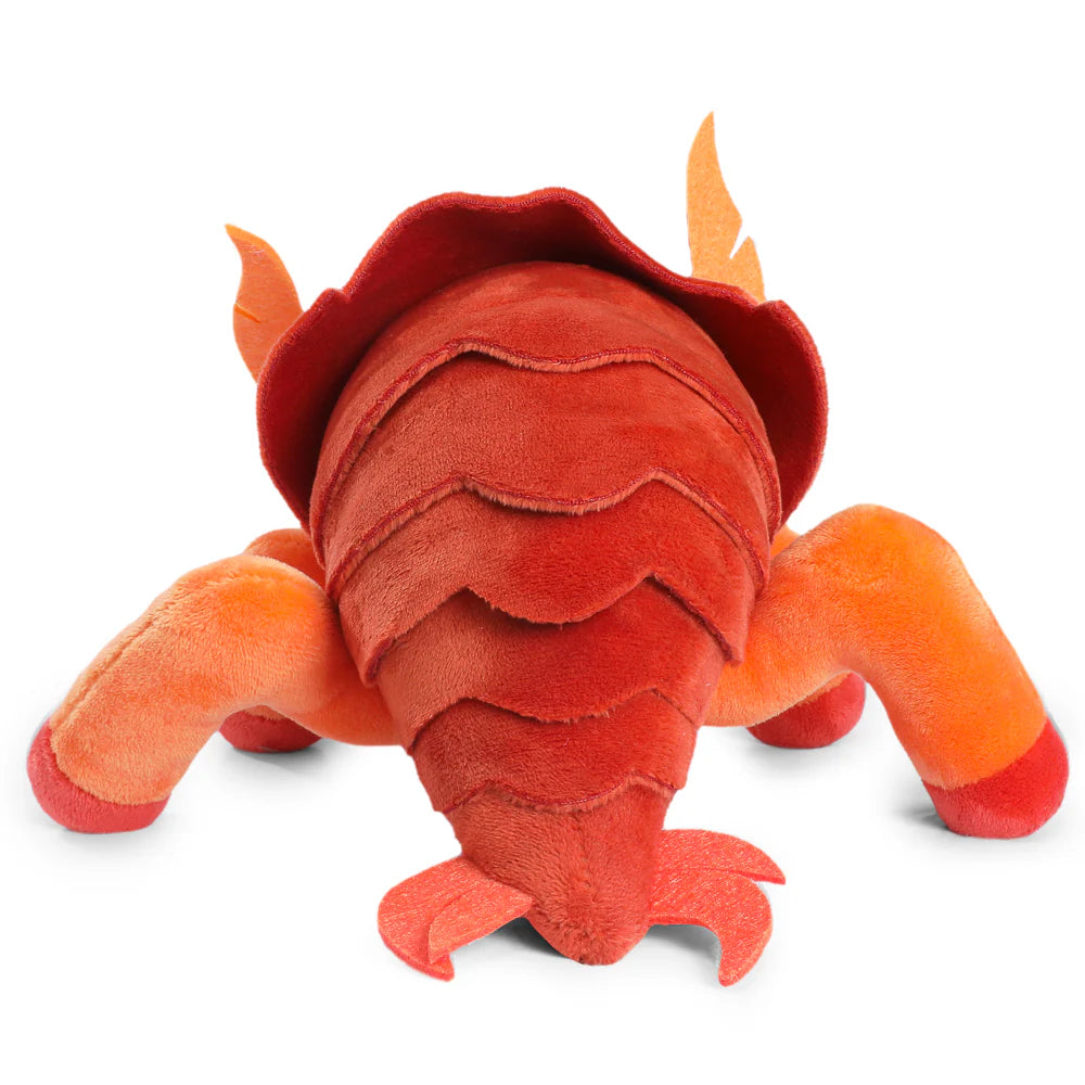 Dungeons & Dragons Rust Monster plush toy by Kidrobot, featuring a vibrant red and orange design with textured details.