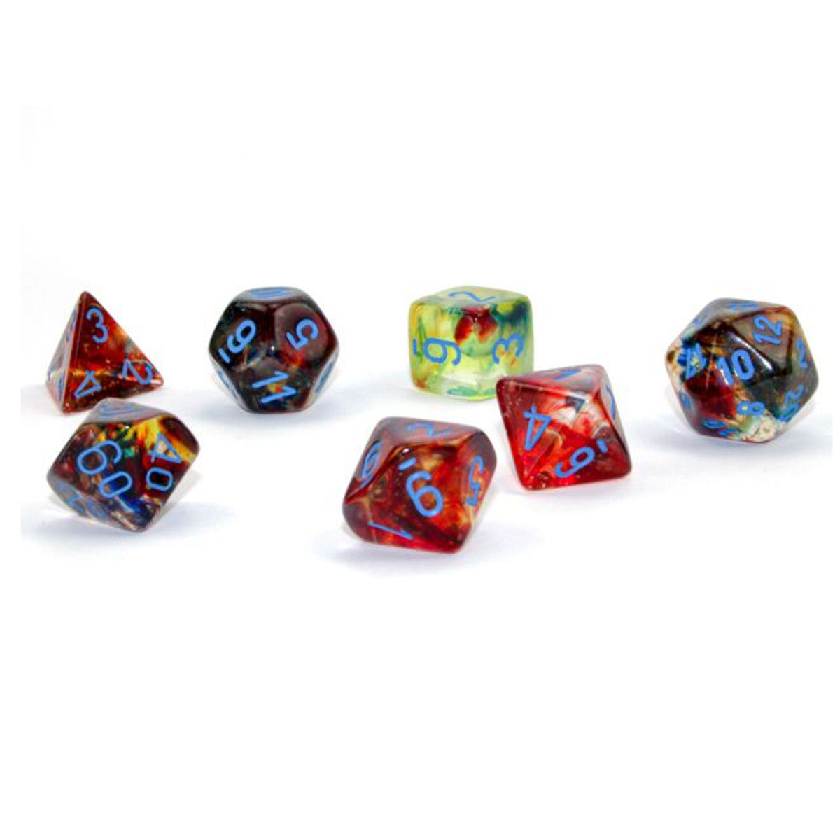 Chessex Nebula Primary Turquoise Luminary 7 Die Set