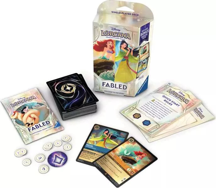 Disney Lorcana: Fabled Starter Deck - Amber & Sapphire Ariel & Mulan