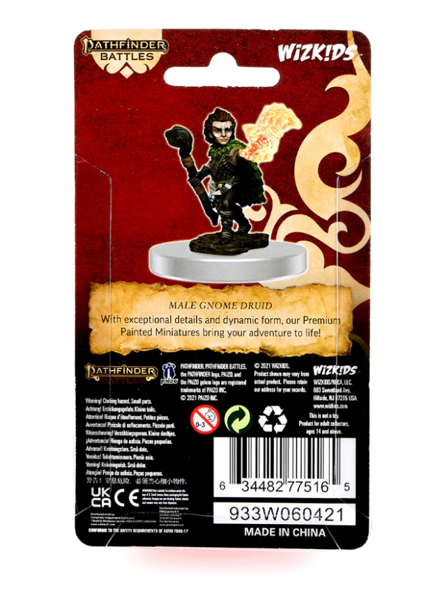Pathfinder Battles: Premium Painted Figure - W03 Male Gnome Druid