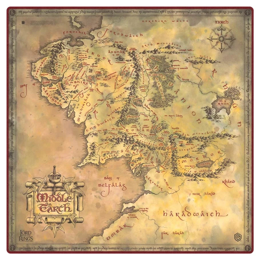 Playmat: Lord of the Rings - Places of Middle Earth Oversized