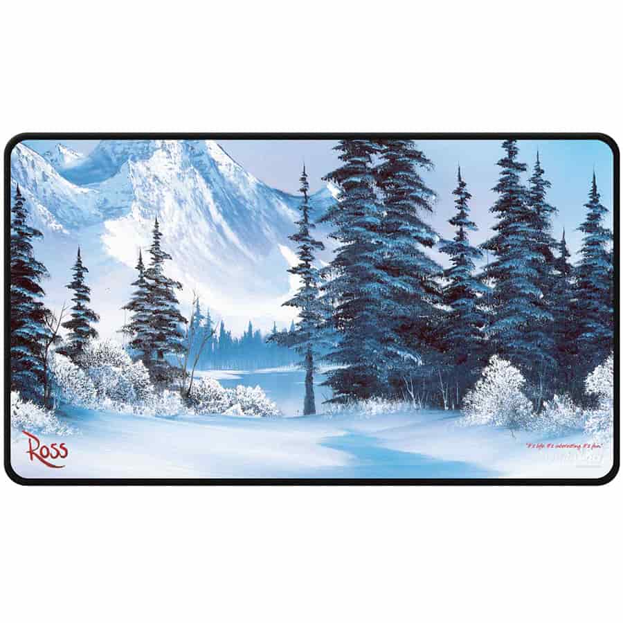 Ultra Pro Playmat: Bob Ross - Winter Paradise - Black Stitched Edge