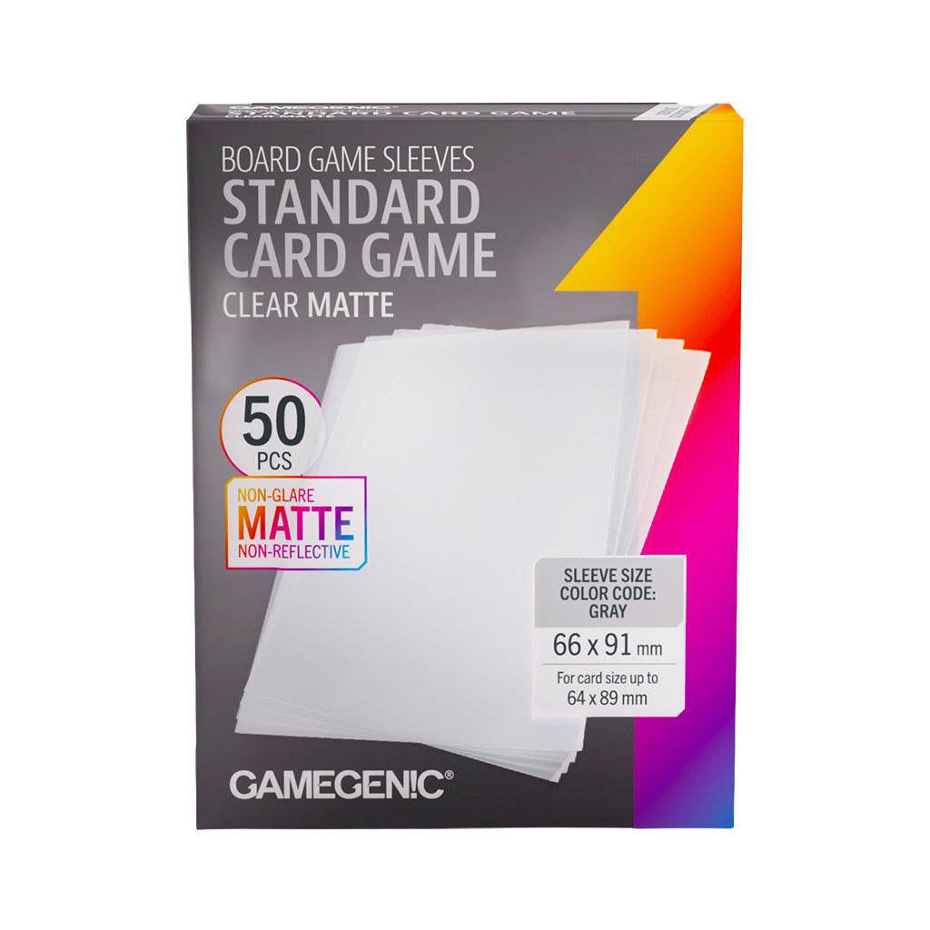 Board Game Sleeves: Standard Card Game - Clear Matte