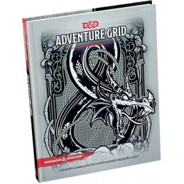 Dungeons & Dragons 5E Adventure Grid book featuring a dragon design on the cover, ideal for tabletop gaming sessions.
