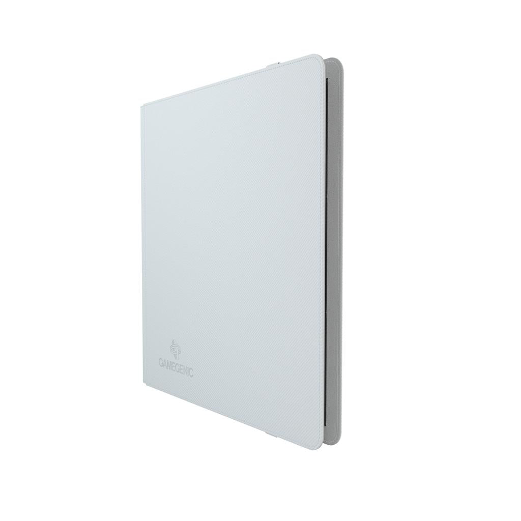 Gamegenic Prime Album 24-Pocket Binder in white, designed for organizing trading cards and collectibles.