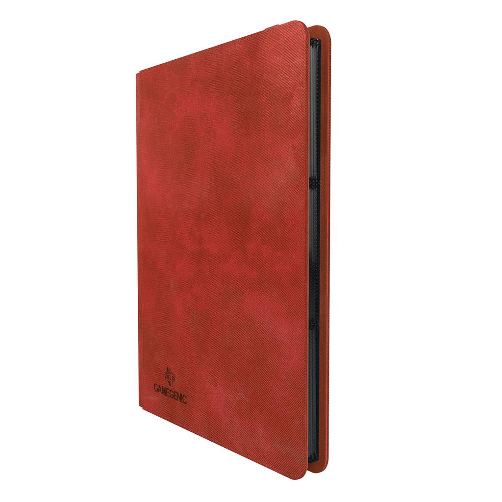 Gamegenic Prime Album 18-Pocket in red, designed for card storage with a sleek, textured cover and durable construction.