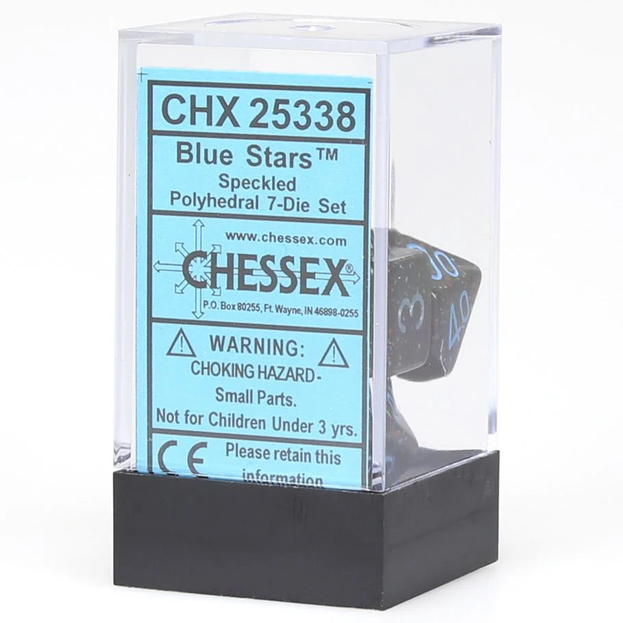Chessex: 7-Set Cube Speckled Blue Stars
