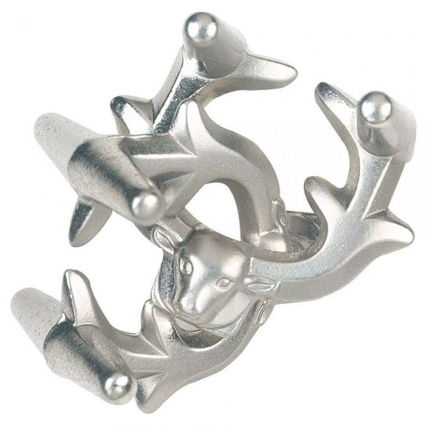 Silver Elk Level 6 puzzle featuring intricate antler design, designed for challenging and engaging problem-solving.