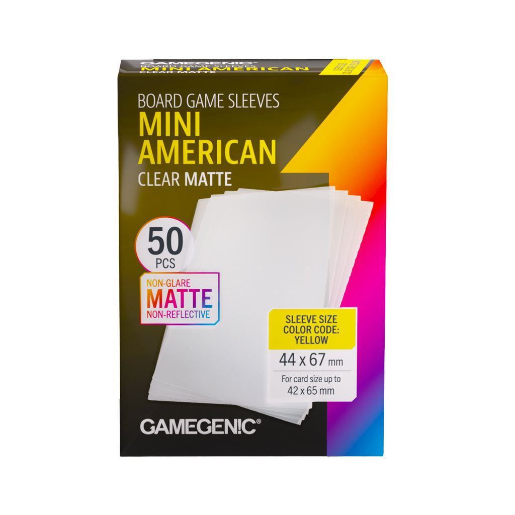 Board Game Sleeves: Mini American - Clear Matte