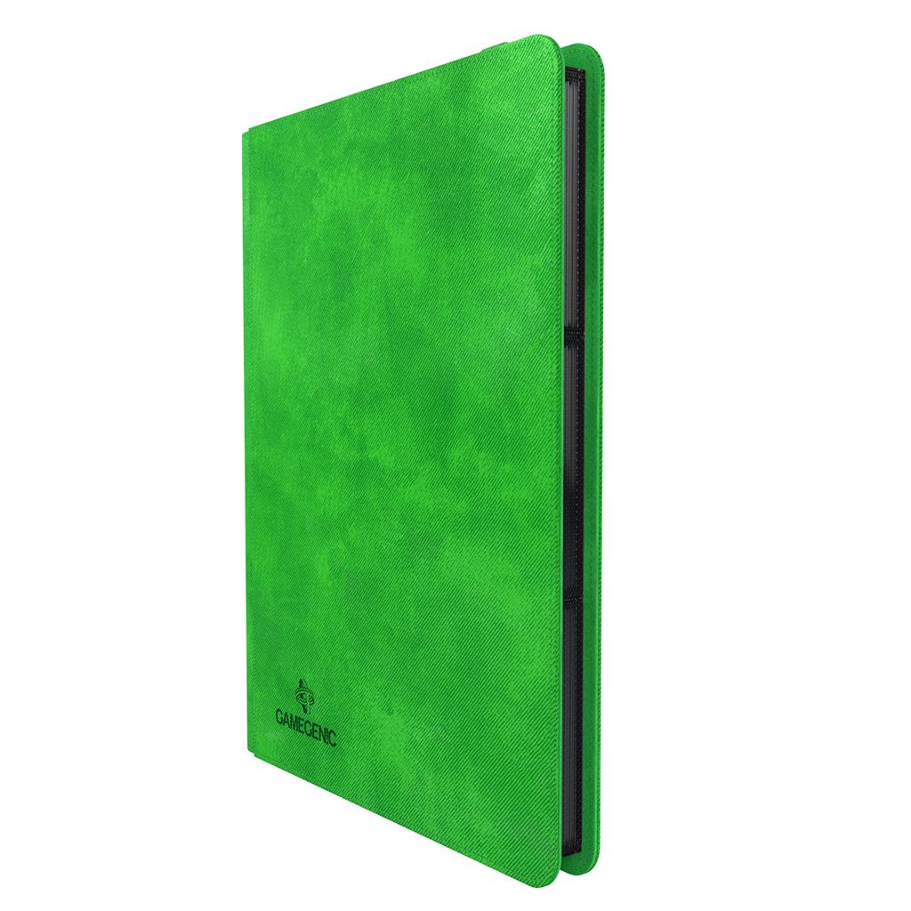 Gamegenic Prime Album in green, featuring an 18-pocket design for organizing trading cards and collectibles.