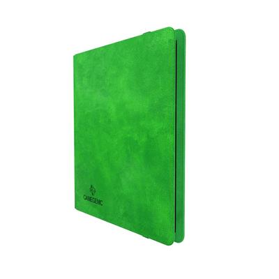 Gamegenic Prime Album in green, featuring a sleek 24-pocket design for storing trading cards securely and stylishly.