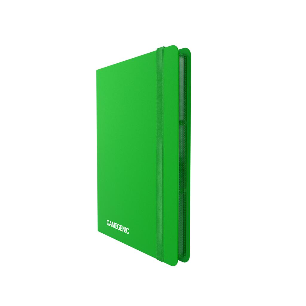 Gamegenic Casual 18-Pocket Album in green, designed for organizing trading cards with a sleek and durable cover.