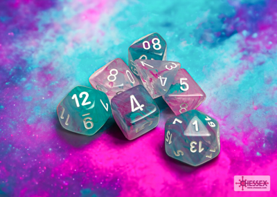 Chessex Nebula Wisteria White Luminary 7 Die Set