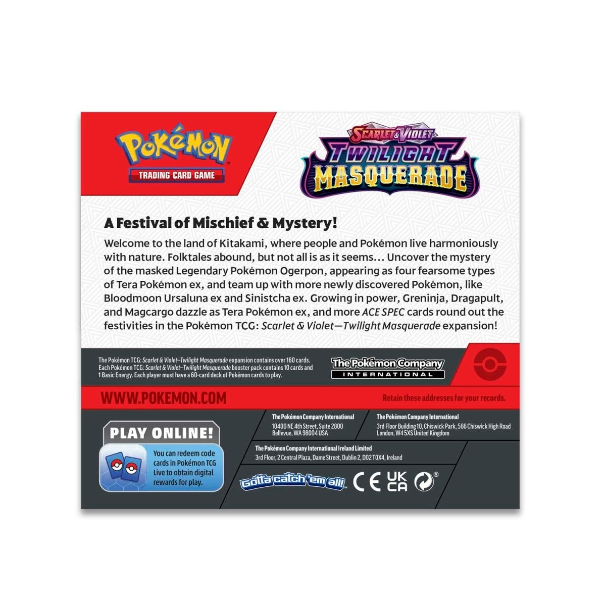 Pokemon TCG: Scarlet & Violet-Twilight Masquerade Booster Box (36 Packs)