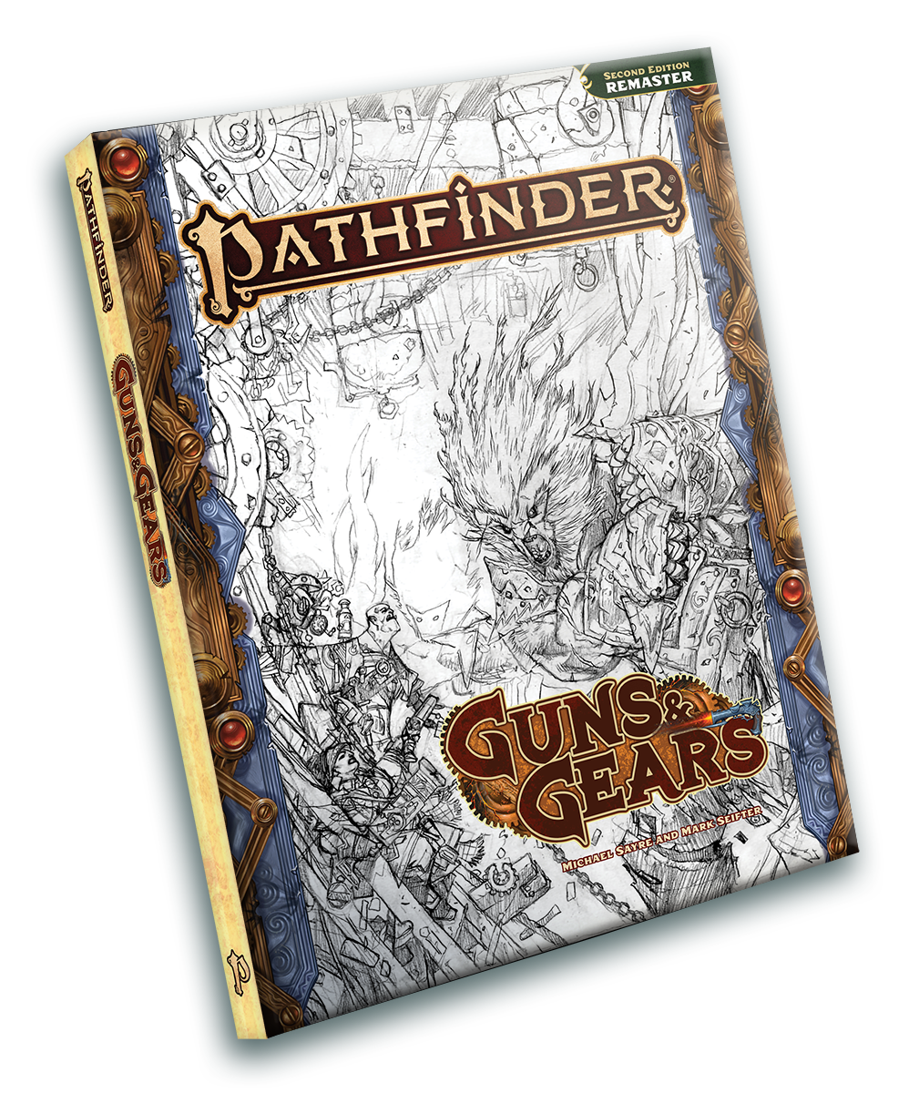 Pathfinder RPG 2E: Guns and Gears Remastered - Sketch Cover (PREORDER)