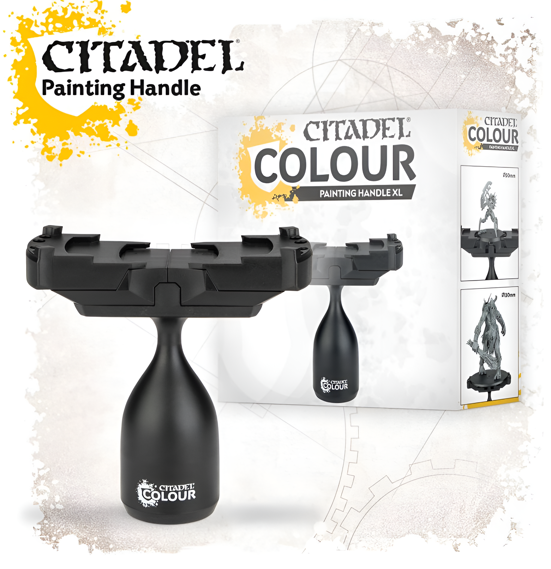 Citadel Tools Painting Handle XL for easy and secure painting of miniatures, featuring a sturdy base and adjustable grip.
