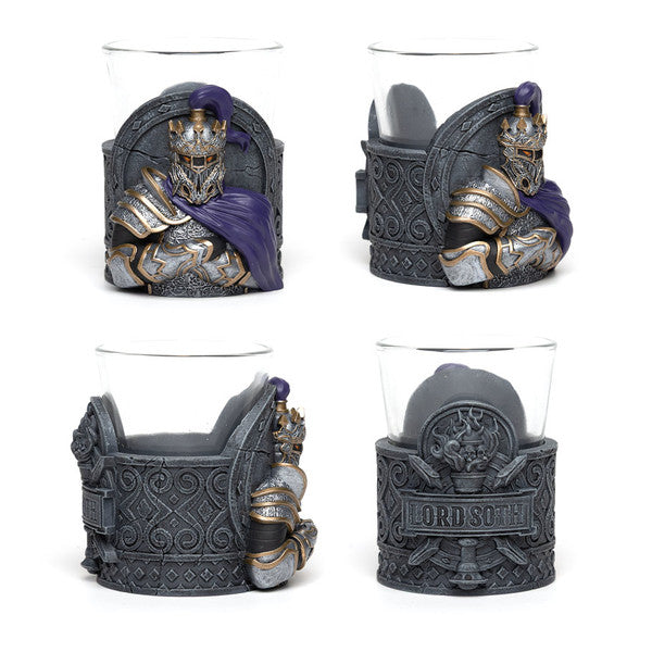 Dungeons & Dragons Mini Dice Cups Series Two featuring detailed designs of Lord Soth in a dark, ornate style.