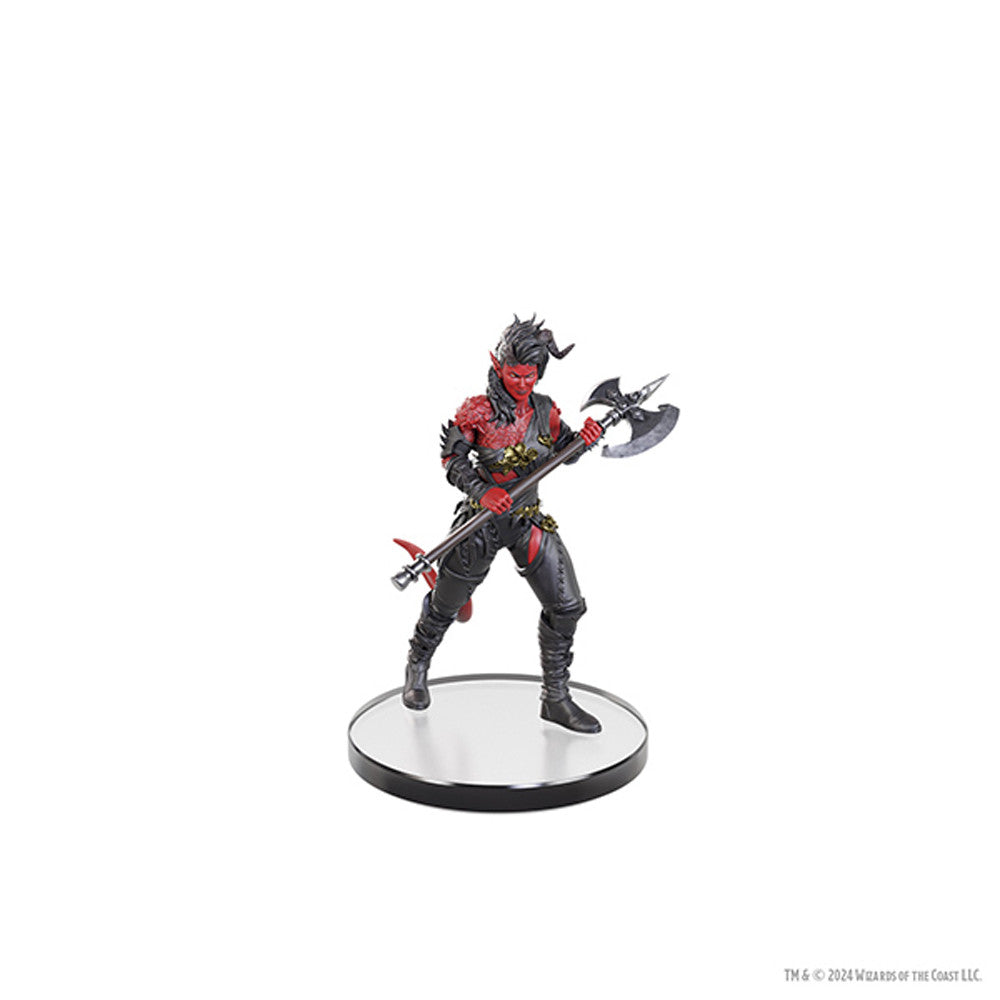 D&D Icons of the Realms Baldur's Gate 3 character figure, featuring a red-skinned warrior wielding an axe.