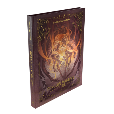 Alternate cover of the 2024 Dungeon Master's Guide for Dungeons & Dragons 5E, featuring intricate artwork and gold lettering.