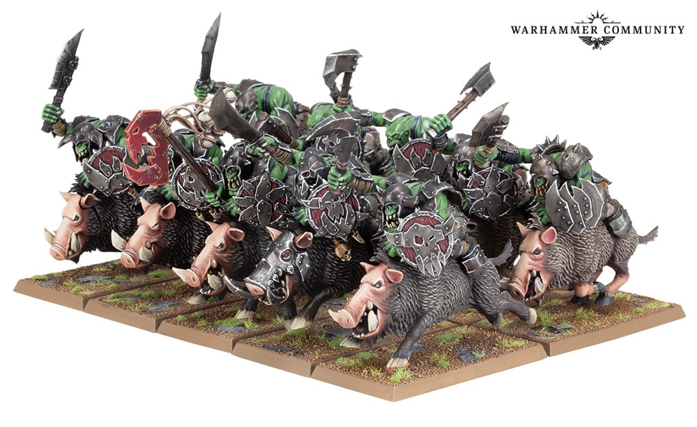 Warhammer The Old World: Orc & Goblin Tribes - Orc Boar Boyz Mob