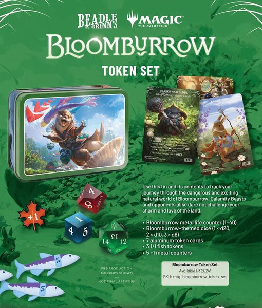 Bloomburrow Token Set | Magic: The Gathering | Life Counter, Dice, Aluminum Tokens