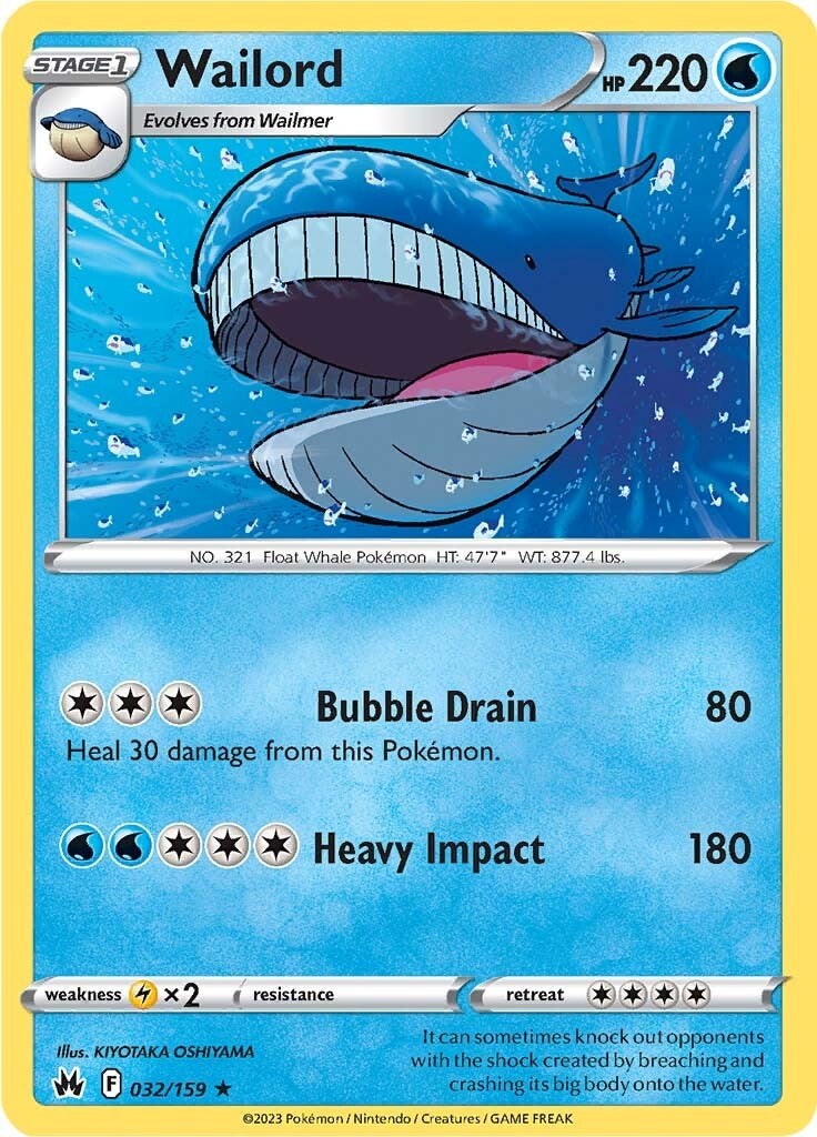 Collection of Wailord (032/159) [Sword & Shield: Crown Zenith] in a gallery layout