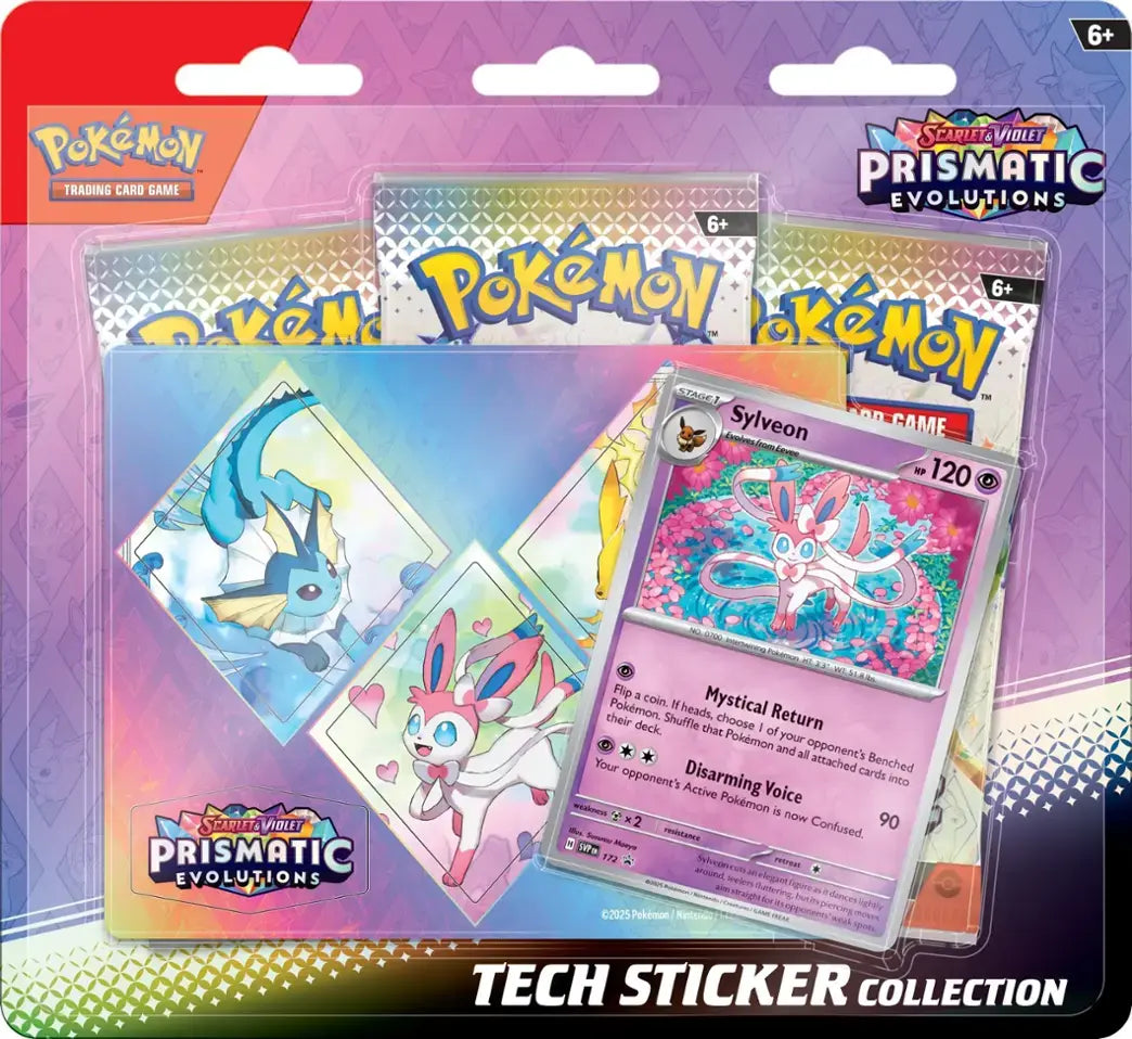 Pokemon TCG: Scarlet & Violet: Prismatic Evolutions: Tech Sticker Collection - Sylveon (PREORDER)