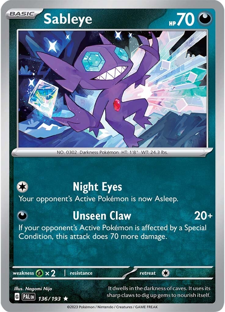 Sableye (136/193) [Scarlet & Violet: Paldea Evolved]