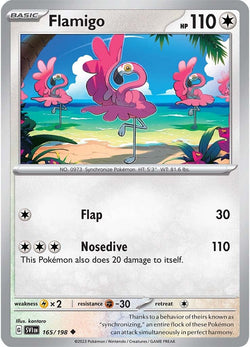 Collection of Flamigo (165/198) [Scarlet & Violet: Base Set] in a gallery layout