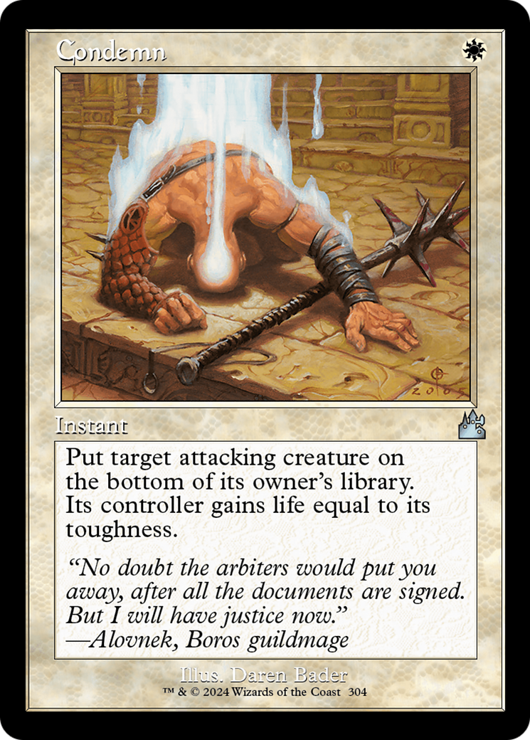 Condemn (Retro Frame) [Ravnica Remastered]