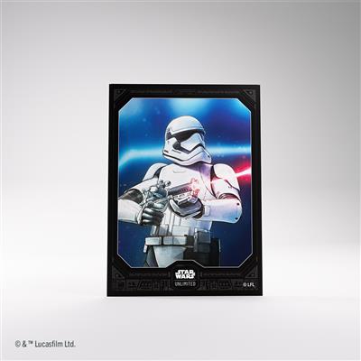 Star Wars Unlimited Stormtrooper card sleeve featuring a Stormtrooper holding a blaster against a cosmic background.
