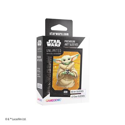 Gamegenic Star Wars Unlimited sleeves featuring Grogu design, includes 60 art sleeves and 2 clear sleeves for card protection.