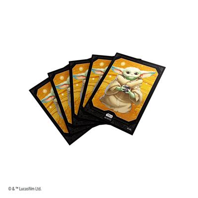Gamegenic sleeves featuring Grogu from Star Wars Unlimited, showcasing vibrant artwork and protective design for cards.