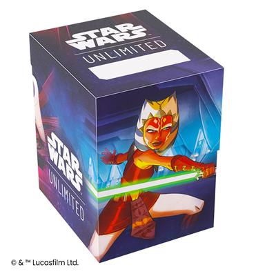 Gamegenic Deck Box featuring Ahsoka Tano and General Grievous from Star Wars Unlimited, designed for card storage.