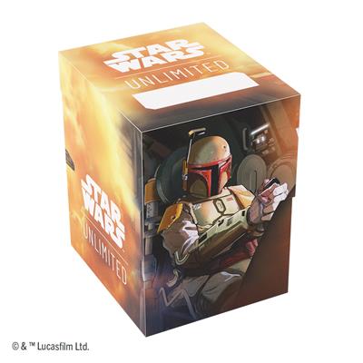 Gamegenic Deck Box featuring Boba Fett and Fett's Firespray design, ideal for storing trading cards.