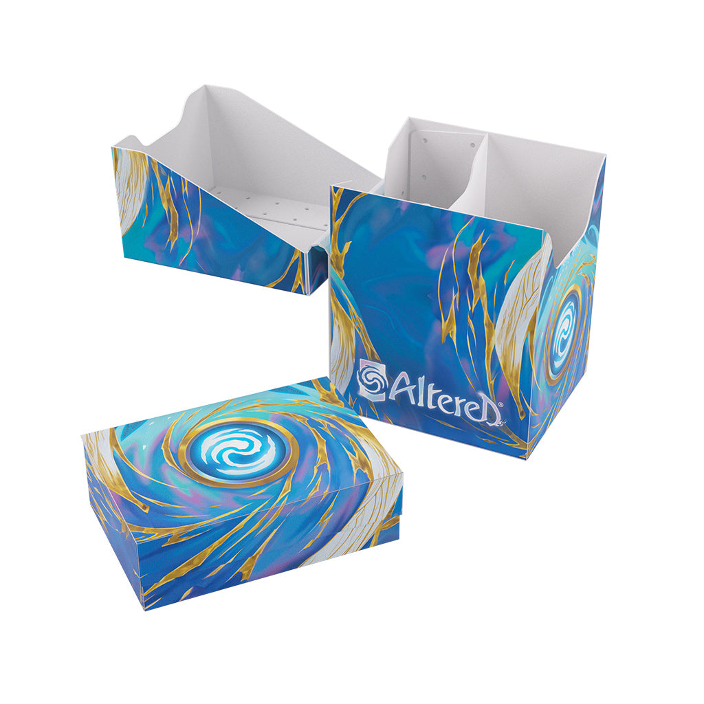 Soft Box for Altered TCG featuring an icy blue and white swirl design, ideal for card storage and protection.