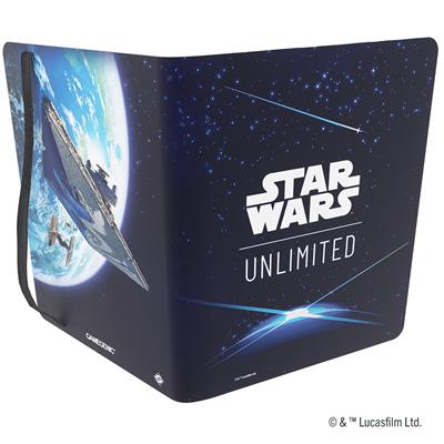 Gamegenic Star Wars Unlimited Casual Album features an 18-pocket design with a blue card back, showcasing iconic Star Wars imagery.