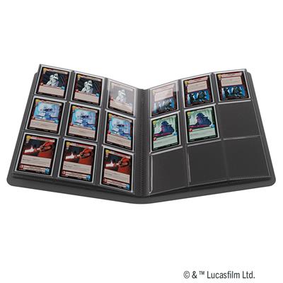 Gamegenic Star Wars Unlimited Casual Album features an 18-pocket design with blue card backs, displaying various trading cards.